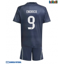 Camisa de Futebol Real Madrid Endrick #9 Equipamento Secundário Infantil 2025-26 Manga Curta (+ Calças curtas)